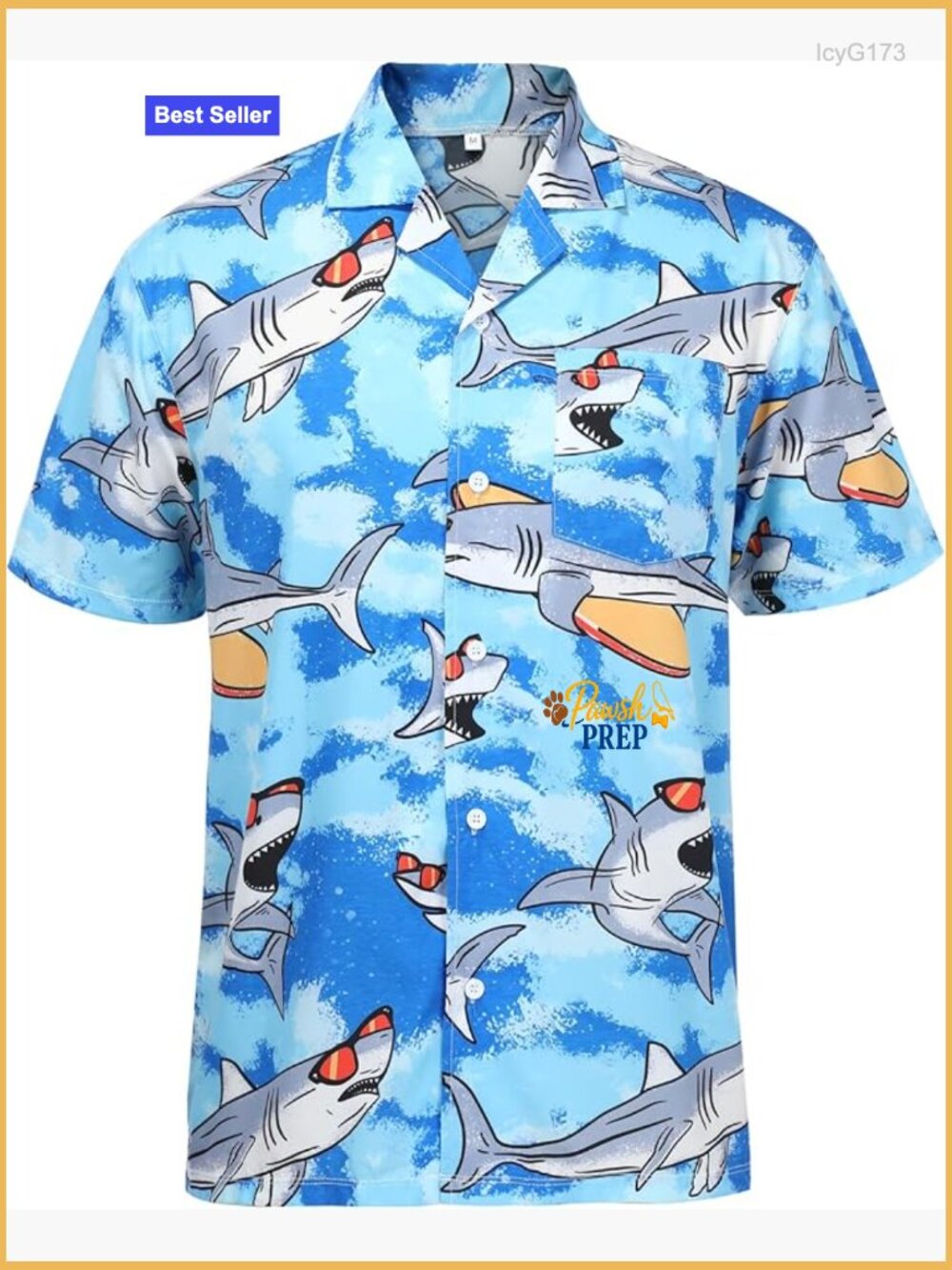 Men's Short Sleeve Button Down Hawaiian Shirt Tropical Print Beach Casual